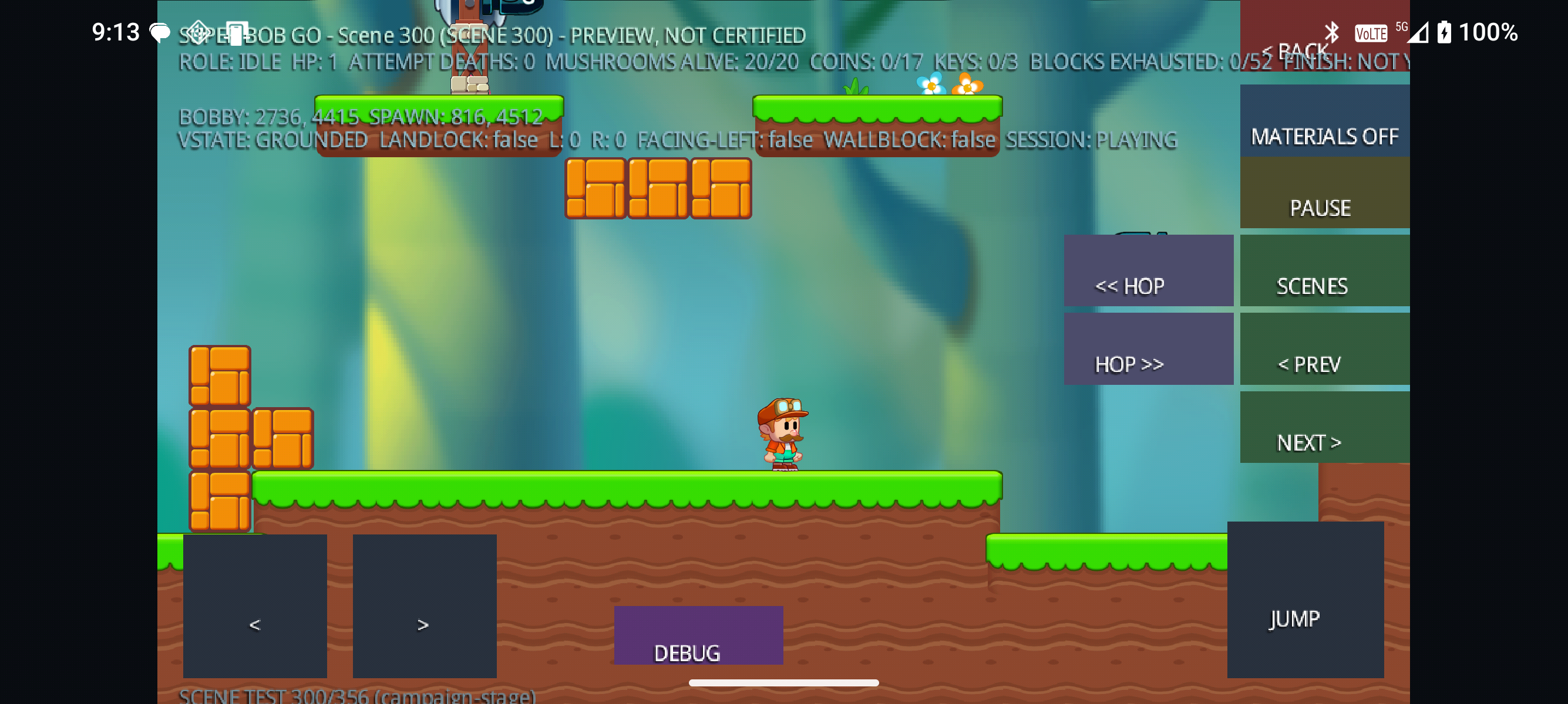 Gameplay from the platformer that Engine 2 is being built to drive